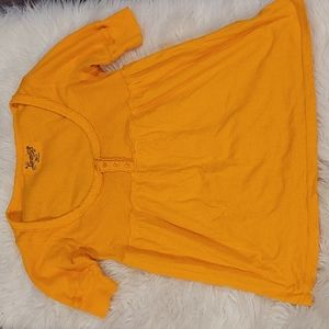Loverocks orange babydoll shirt sized medium